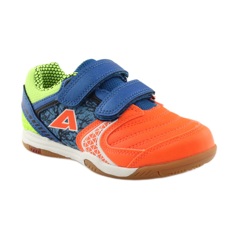 American Club ADI Indoor-Sneaker 170620 orange, blau, grün weiß 1