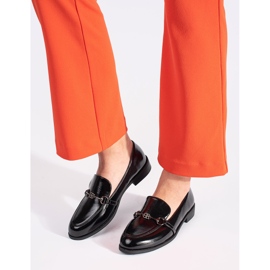 Goodin Schwarz lackierte Frauen -Slaser mit einer Verzierung 2