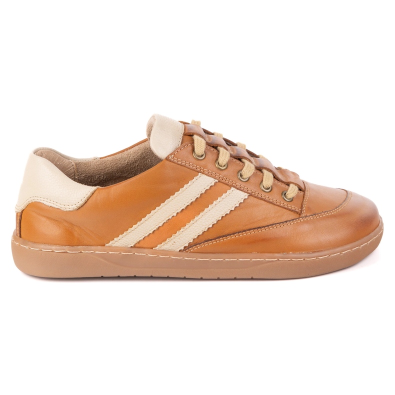 Turnschuhe barfuß Frauen Kaia Olivier - hellbraune Lederschuhe 1