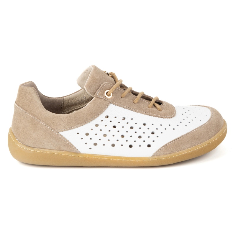 Olivier Barfuß Frauen minimalistische Turnschuhe 1769pol Weiß perforiert 1