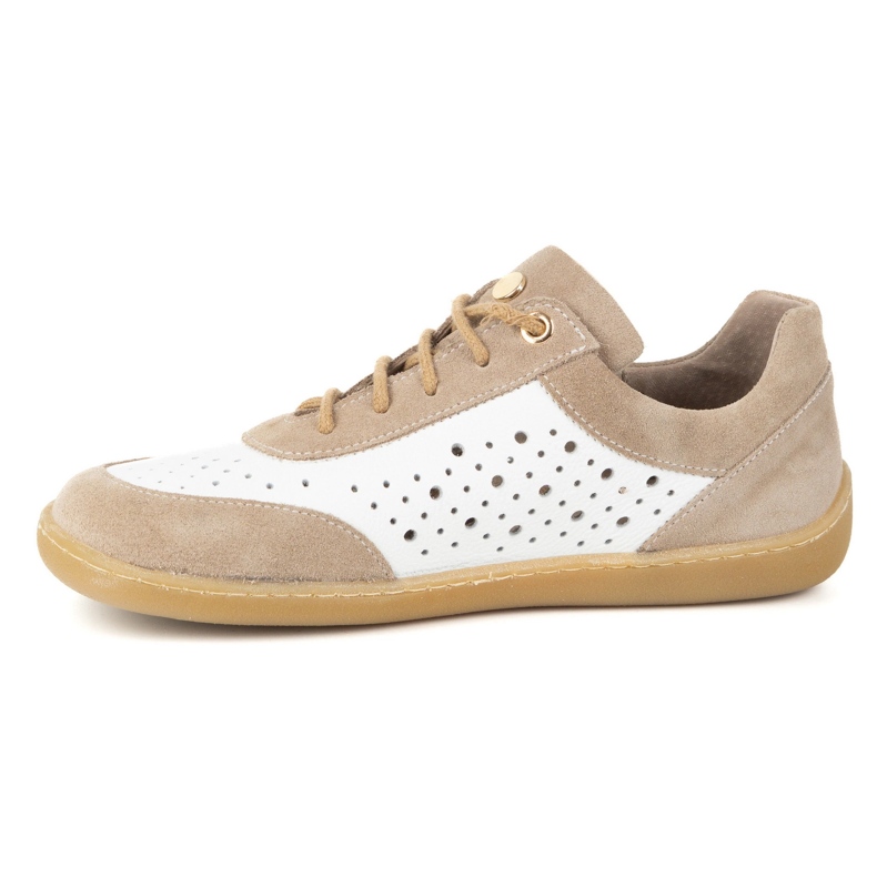 Olivier Barfuß Frauen minimalistische Turnschuhe 1769pol Weiß perforiert 2