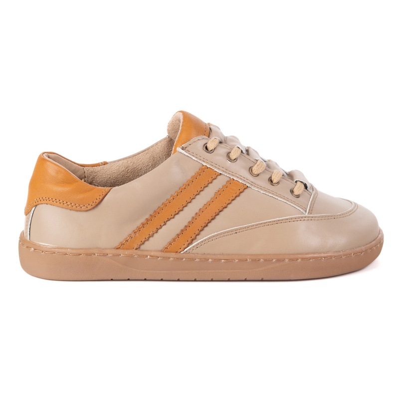 Turnschuhe barfuß Frauen Kaia Olivier - Anatomische Lederschuhe Cappuccino beige 2