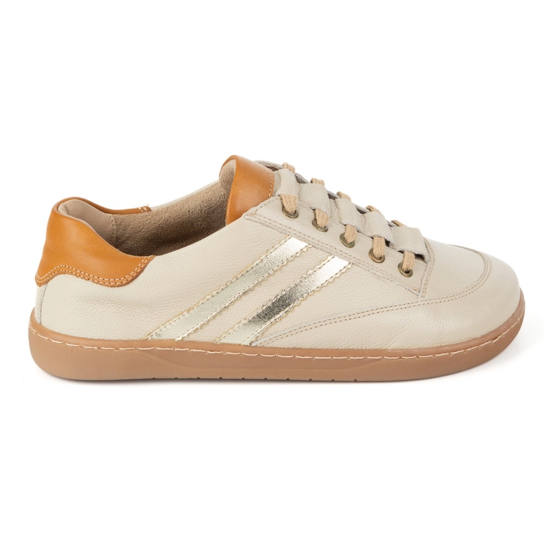 Turnschuhe barfuß Frauen Kaia Olivier - Leichte beige Lederschuhe 2