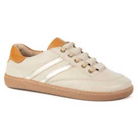 Turnschuhe barfuß Frauen Kaia Olivier - Leichte beige Lederschuhe 3