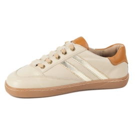Turnschuhe barfuß Frauen Kaia Olivier - Leichte beige Lederschuhe 4