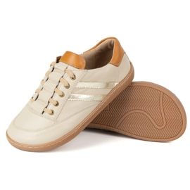 Turnschuhe barfuß Frauen Kaia Olivier - Leichte beige Lederschuhe 6