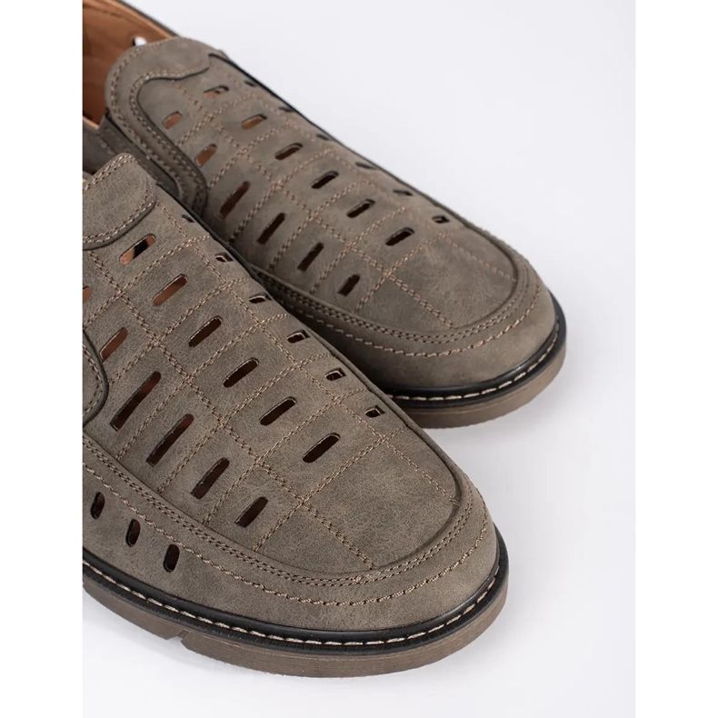 Durchbrochene Slip-On-Mokassins für Herren braun 2