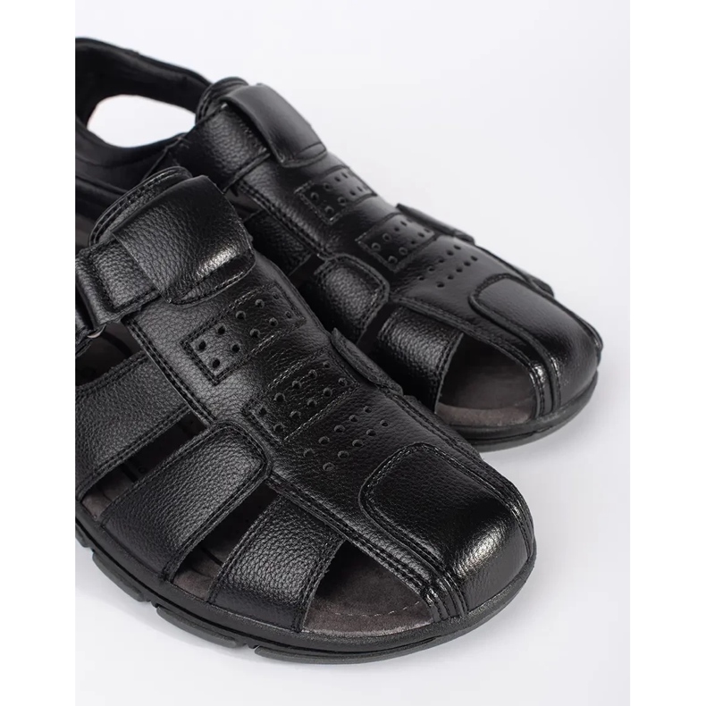 Schwarze Herrensandalen 1