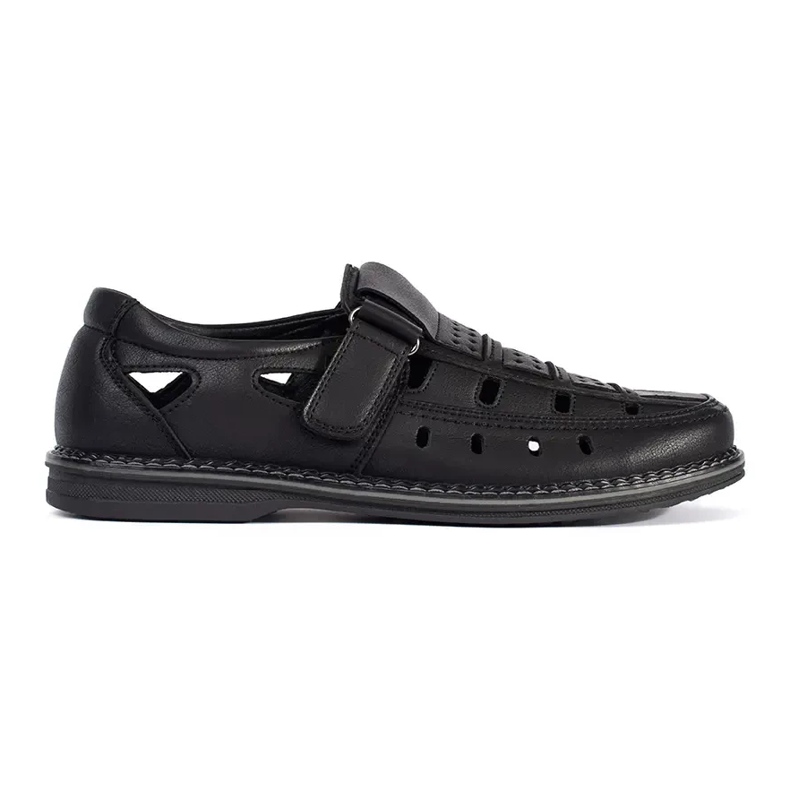Schwarze Herren offene Schuhe 1