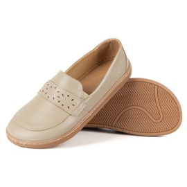 Olivier Barfuß -Inga -Slipper für Frauen mit einem breiten vorderen polnischen dunklen Beige 5