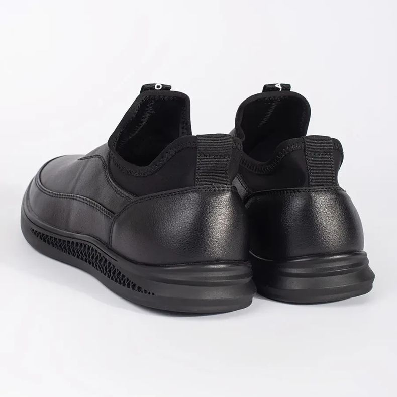 Ich schlüpfte um Öko-Lederschuhe schwarz 1