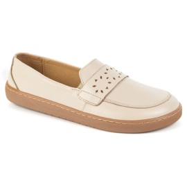 Olivier Barefoot Inga -Frauen -Slipper mit einem breiten vorderen polnischen Beige 4