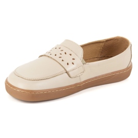 Olivier Barefoot Inga -Frauen -Slipper mit einem breiten vorderen polnischen Beige 5