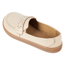 Olivier Barefoot Inga -Frauen -Slipper mit einem breiten vorderen polnischen Beige 1