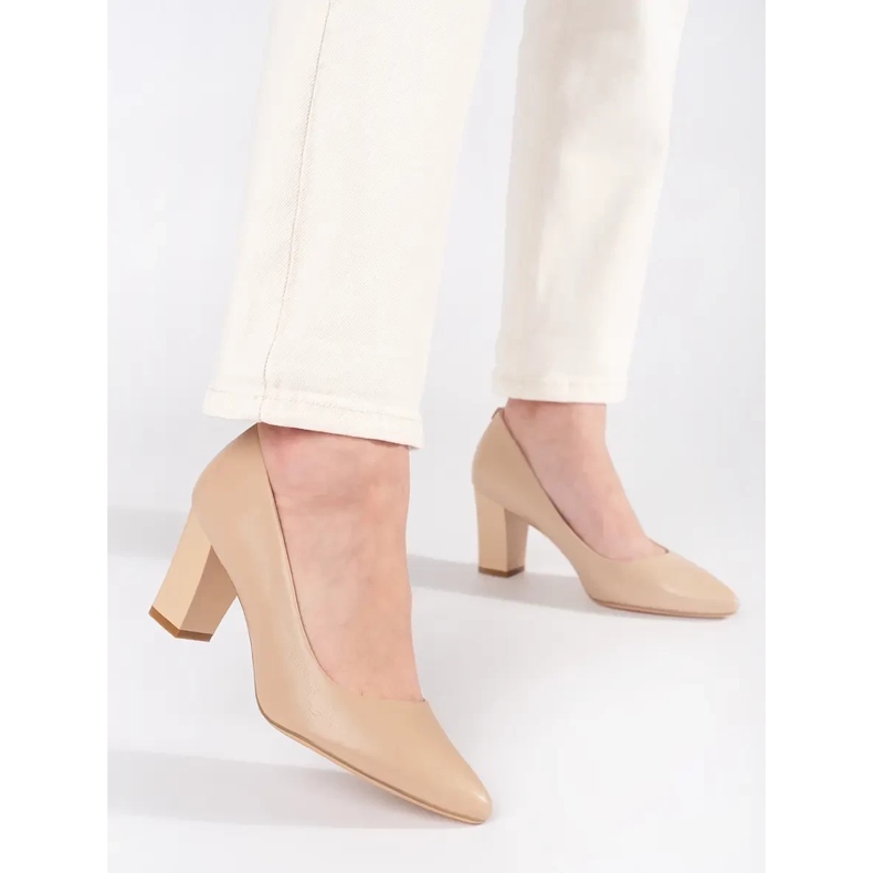 Beige Pumps Sergio Leone 2