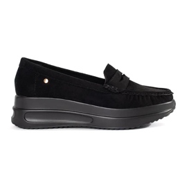 Goodin Wildleder -Slipper auf einer dicken schwarzen Sohle 1