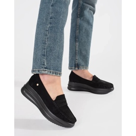 Goodin Wildleder -Slipper auf einer dicken schwarzen Sohle 5