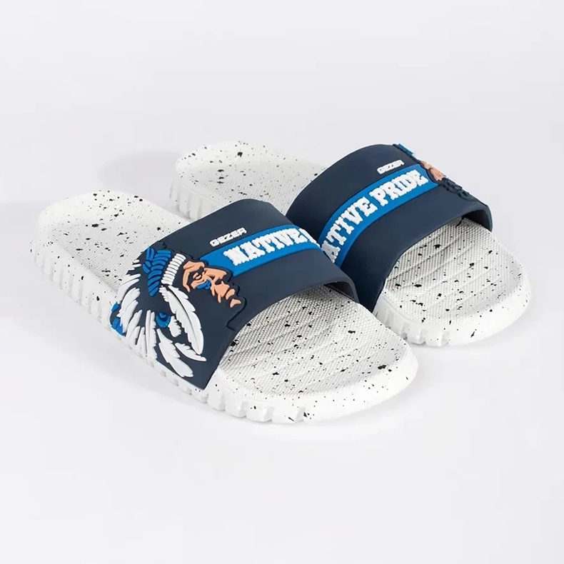 White-Blue Swimming Pool Flip Flops blau 2