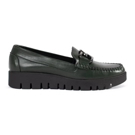 Sergio Leone Dunkelgrüne Slipper auf der Plattform 1