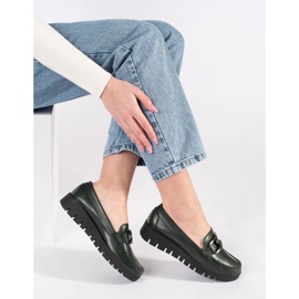 Sergio Leone Dunkelgrüne Slipper auf der Plattform 5