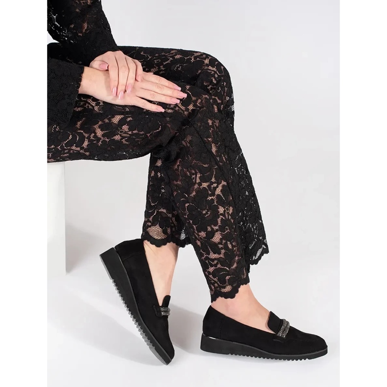 Goodin Loafer aus schwarzem Wildleder 1