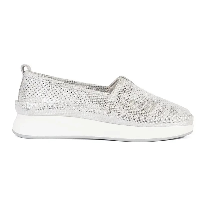 Goodin Silberschuhe aus natürlichen Leder silber- 1