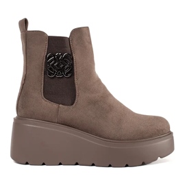 Goodin Braune Stiefel Wildleder Chetsboxen 1