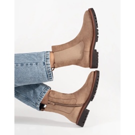 Wildleder Beige Chelsea Stiefel 4