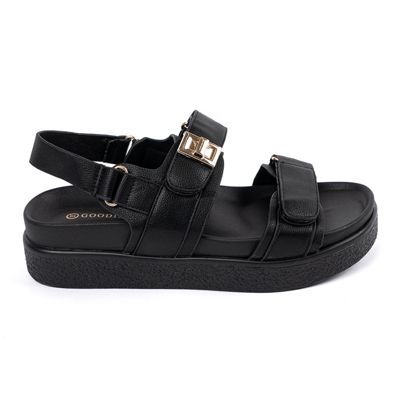 Goodin Schwarze elegante Sandalen auf der Plattform 2