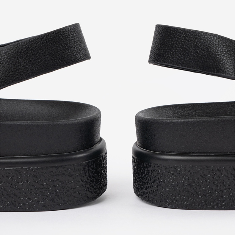 Goodin Schwarze elegante Sandalen auf der Plattform 1