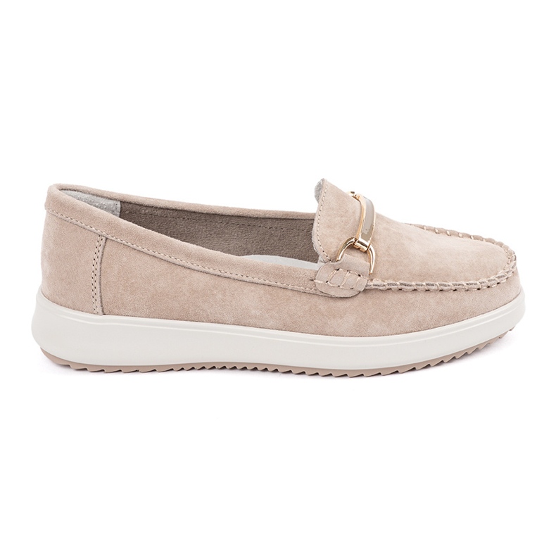 Goodin Beige Slipper aus natürlichen Leder 2