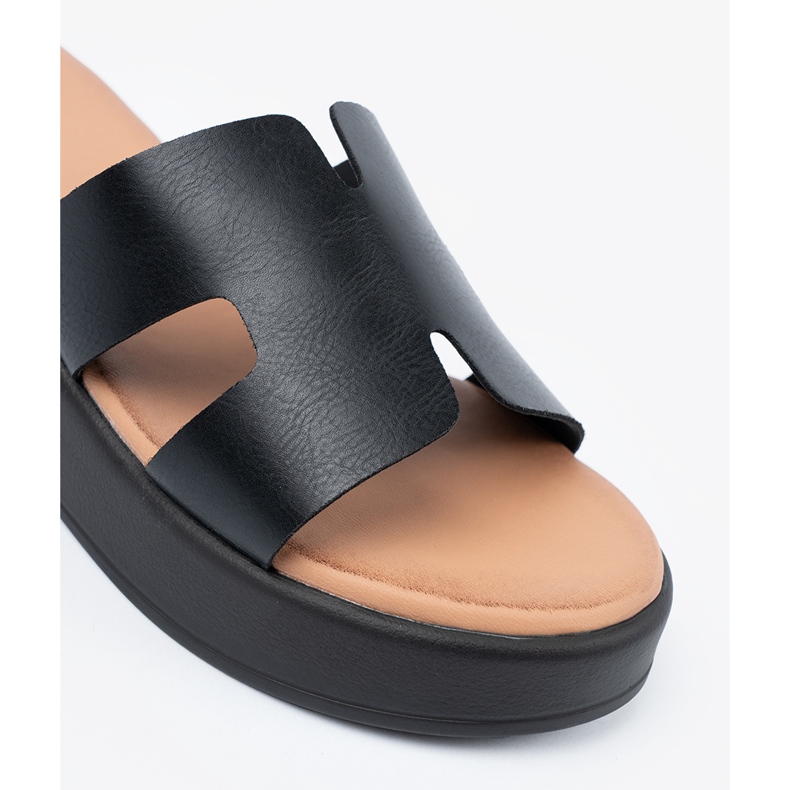 Seastar Schwarze Plattformpantoffeln für Frauen 2