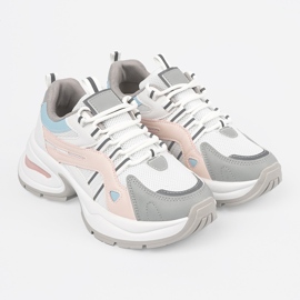 Sportschuhe für Pastell Frauen auf der Plattform rosa 3