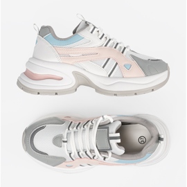 Sportschuhe für Pastell Frauen auf der Plattform rosa 5
