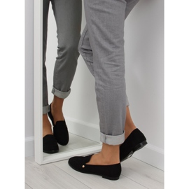 Schwarz Schwarze Damen-Slipper T298 Schwarz 2