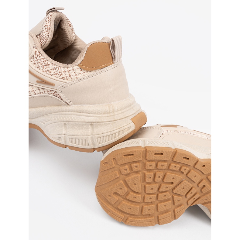 Sneaker leichte beige Frauen auf der Plattform 2