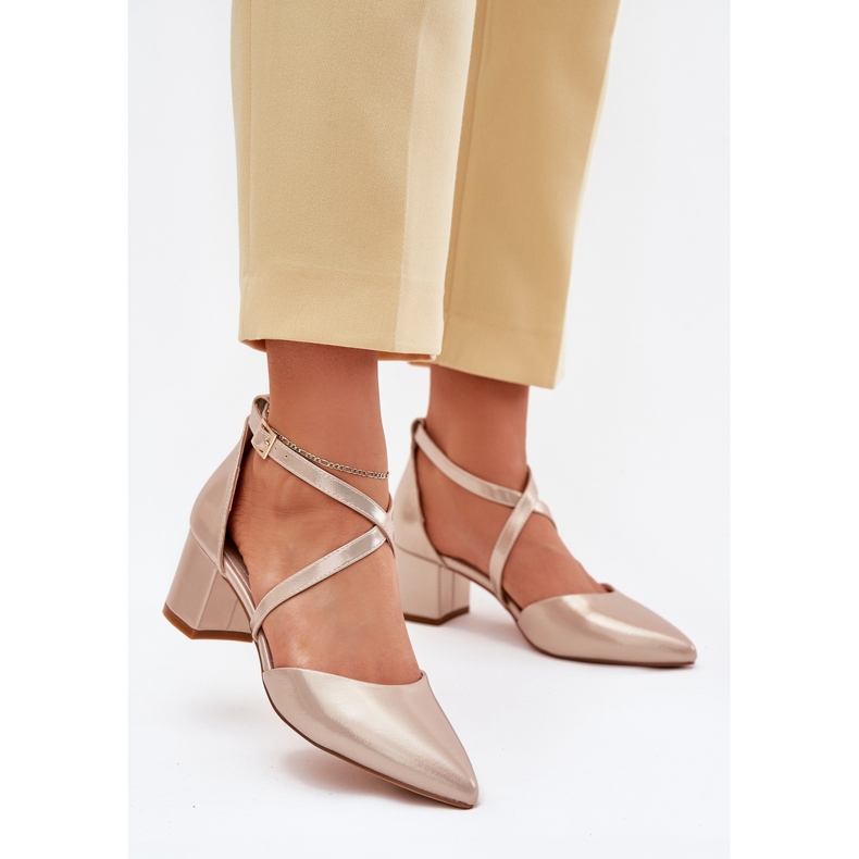 Pumpen auf dem Eco Leder Post Sergio Leone SK830 PLN golden 2