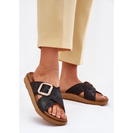 Inblu Damenflip flops mit inblau ed000025 schwarzer schnalle 2