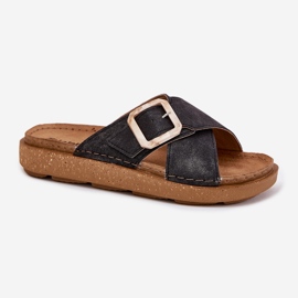 Inblu Damenflip flops mit inblau ed000025 schwarzer schnalle 4