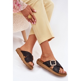 Inblu Damenflip flops mit inblau ed000025 schwarzer schnalle 5