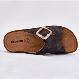 Inblu Damenflip flops mit inblau ed000025 schwarzer schnalle 6