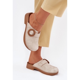 Hausschuhe Frauen Clogs mit Inblu Tf000001 Beige Schnalle 6