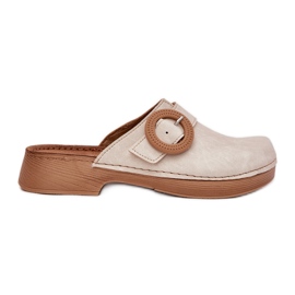 Hausschuhe Frauen Clogs mit Inblu Tf000001 Beige Schnalle 8