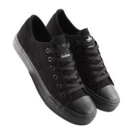 Damenschuhe aus schwarzem Wildleder G-94 schwarz 1