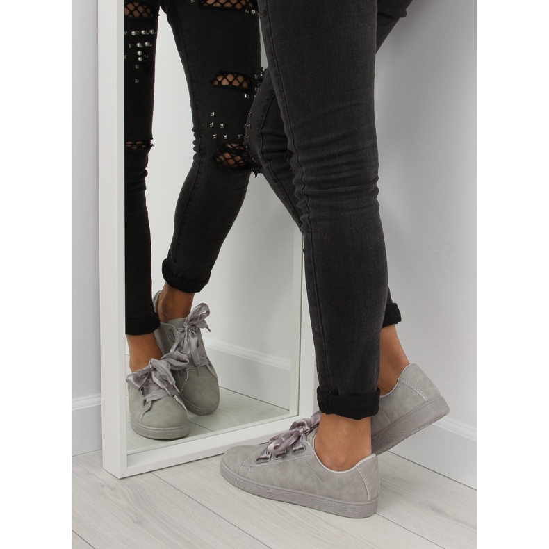 Graue BL1250-SP graue Turnschuhe mit Schleife 2