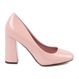 Seastar Lackierte Pumpen auf dem Pfosten rosa 2