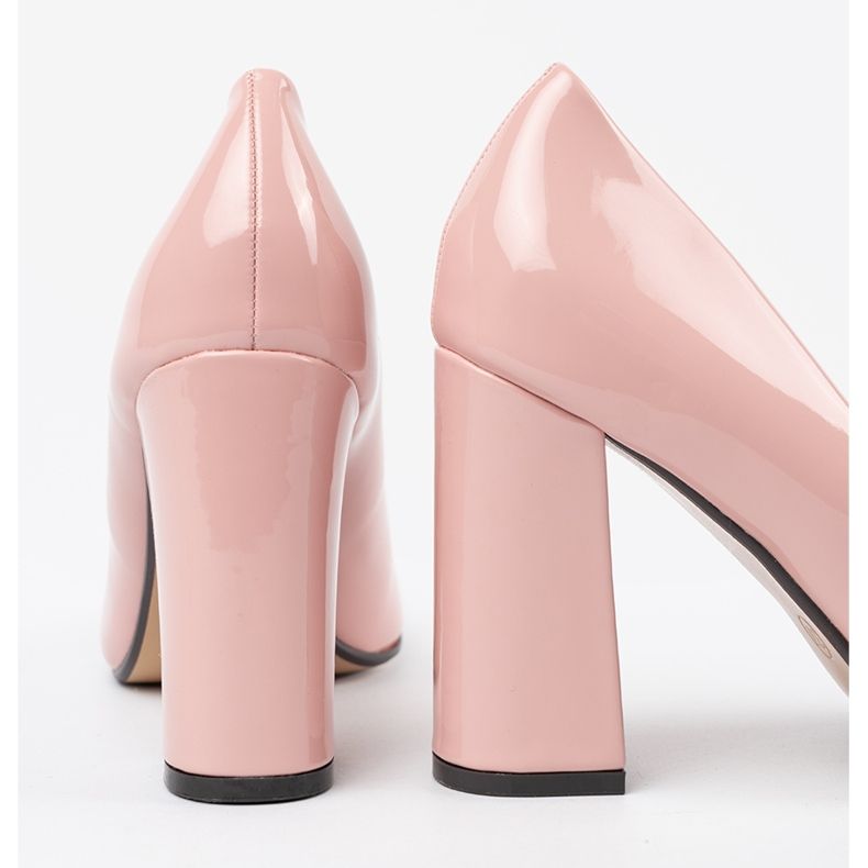 Seastar Lackierte Pumpen auf dem Pfosten rosa 1