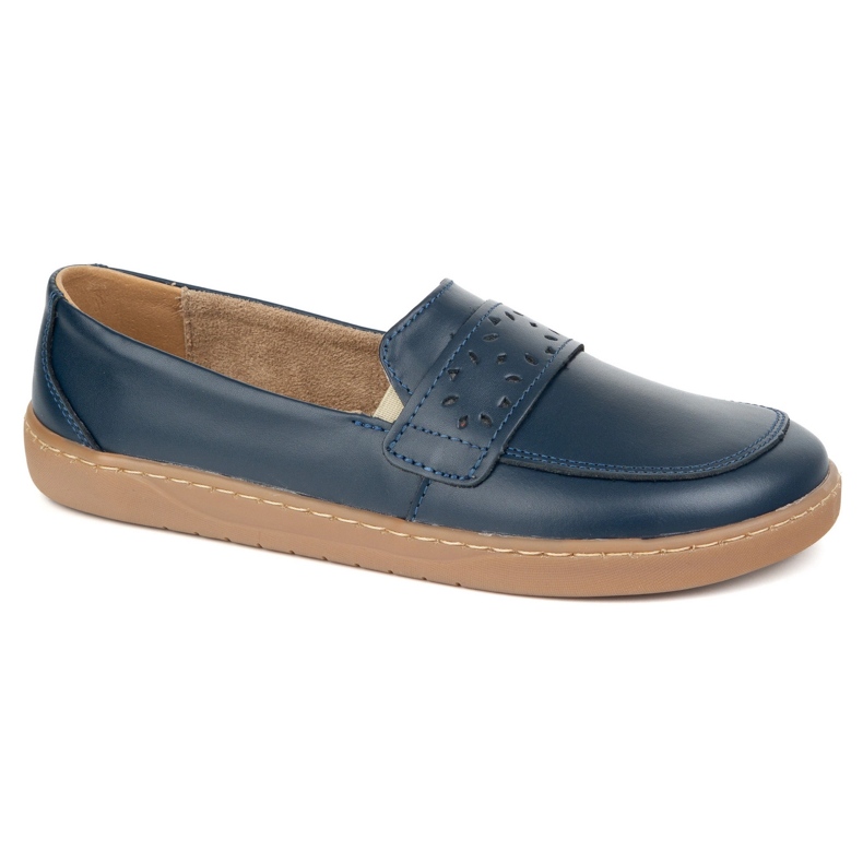 Olivier Barefoot Inga -Frauen -Slipper mit einer breiten polnischen Marineblau 2