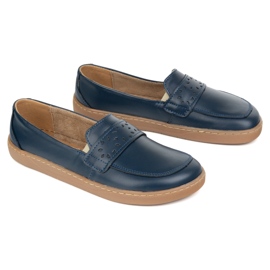 Olivier Barefoot Inga -Frauen -Slipper mit einer breiten polnischen Marineblau 4