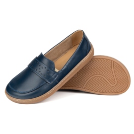 Olivier Barefoot Inga -Frauen -Slipper mit einer breiten polnischen Marineblau 5